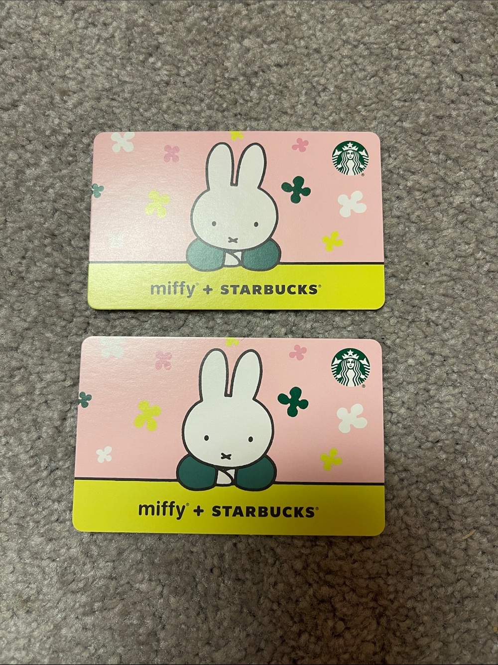 Miffy x Starbucks BRAND NEW EMPTY Gift Cards
